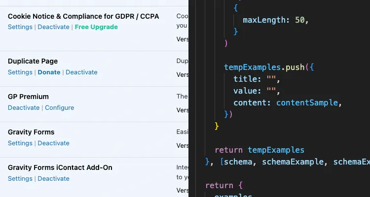 Comparison of wordpress vs custom code