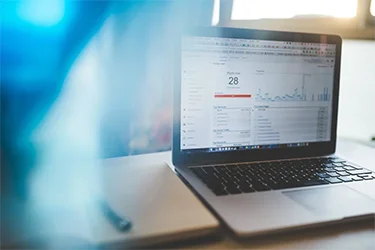 Graph showing SEO results and performance metrics