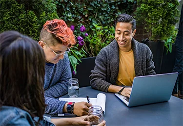 Digital marketing team collaborating