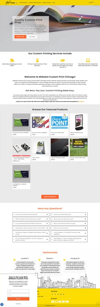 MCP homepage after