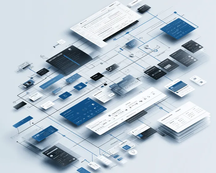 Clean website architecture diagram showing optimized URL structure and canonical tags